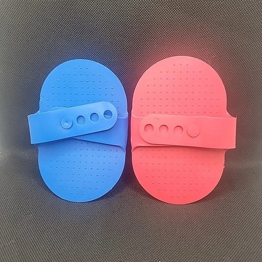 Pet Soothing Massage Rubber Brush 2pcs